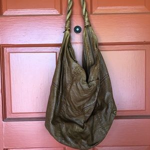 Slouchy vegan leather bag